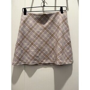 Wilfred Skirt Womens 8 Plaid Mini Academia Preppy Lenzing Ecovero Wool Blend